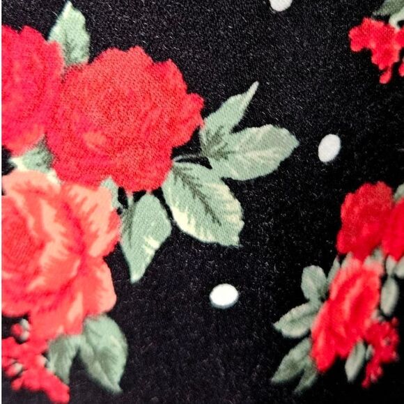 Torrid New vintage retro chic sleeveless red rose pattern midi dress plus size - Picture 10 of 16